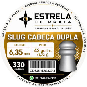 Chumbo Estrela de Prata Cabeça Dupla 6,35mm 42 grains 330 un