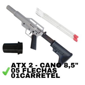 COMBO ATX 2 com CANO 8,5", 5 FLECHAS e CARRETEL