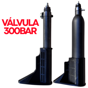 Cilindro PCP CO2Brasil 80 cc ou 100 cc com Válvula 300 Bar e Coronha 3D